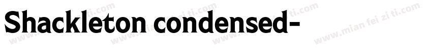 Shackleton condensed字体转换